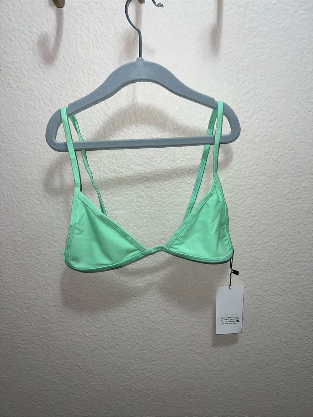 NWT Mint Triangle Bikini Top - Picture 2 of 3